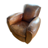 Vintage brown leather Club armchair