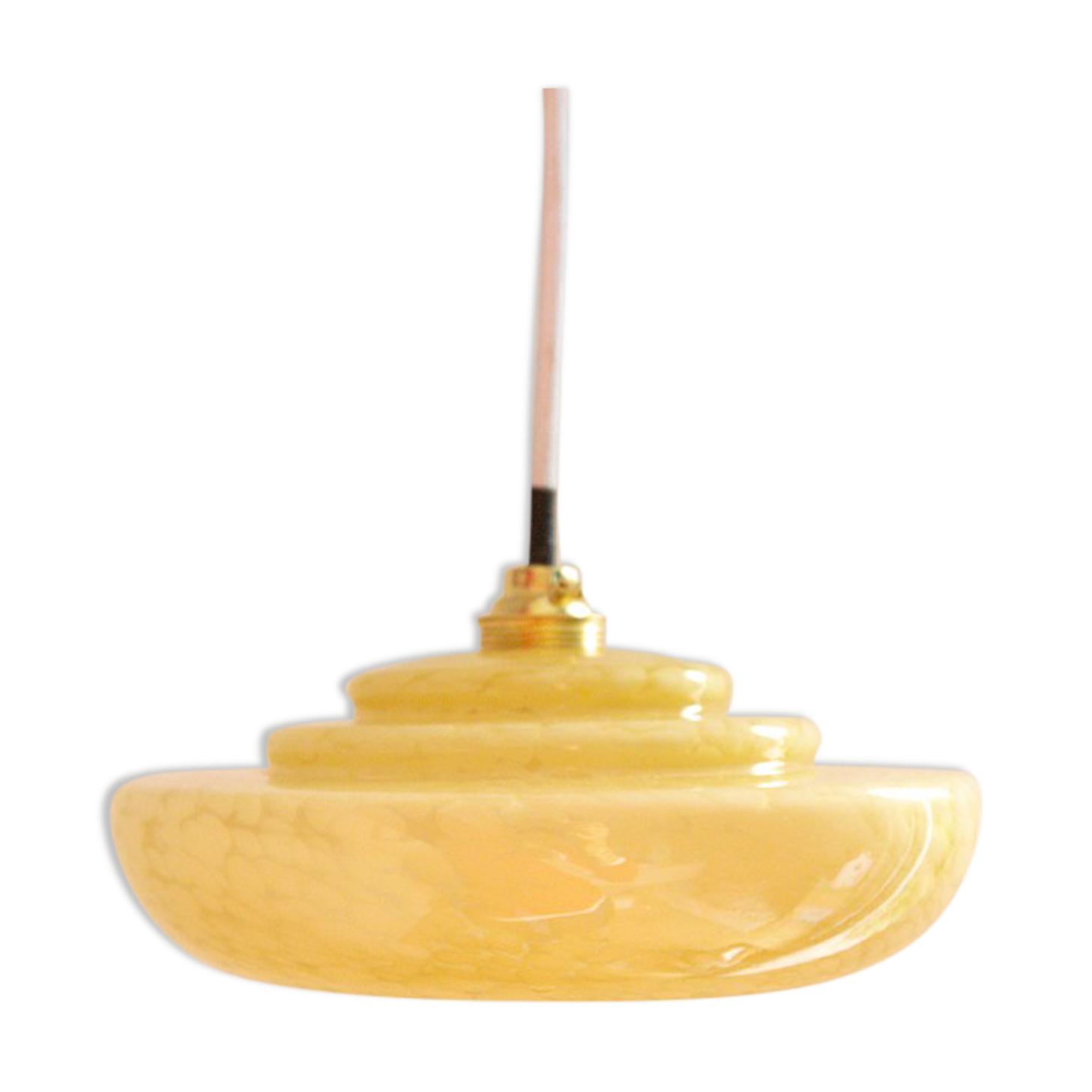 Suspension glass of yellow Clichy