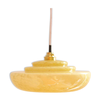 Suspension glass of yellow Clichy