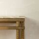 Elegant Hollywood Regency coffee table, marble and brass, 1970s