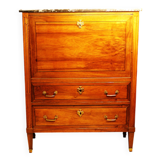 Louis XVI period light mahogany secretary