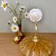 Antique wall lamp with yellow Clichy glass shade