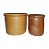 Duo of old stoneware pots