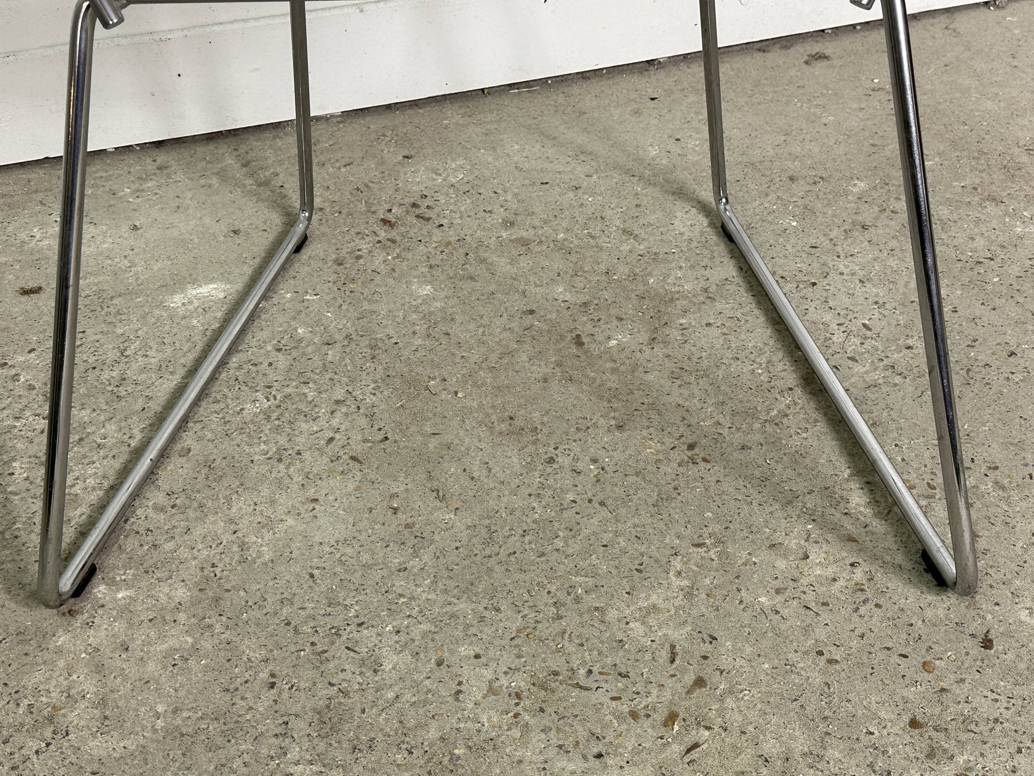 Diamond Bertoia armchair in chrome metal vintage 80