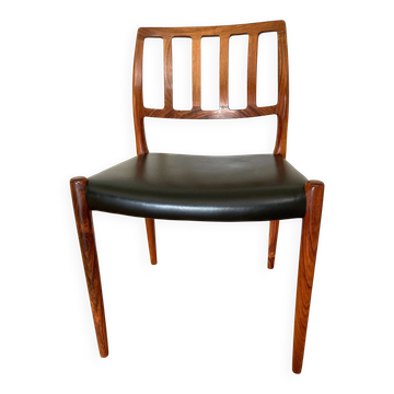Chaise danoises Modèle 83 en palissandre par Niels Moller, 1974