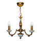 Reccagni chandelier in bronze and frosted glass.