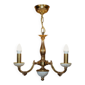 Reccagni chandelier in bronze and frosted glass.