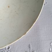 Old Bowl in Earthenware with Flower Decoration Marked underneath M