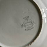 Set of 12 Longwy flat plates, Chrysanthemums model
