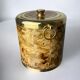 Seau à glace en bois de burl Lucite et laiton avec pinces, Italie, années 1970