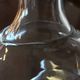Kosta Boda carafe in blown glass 26 cm with sculptural imprint • Sweden