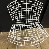 8 Vintage Harry Bertoia Wire Mesh Chairs White Lacquered Knoll