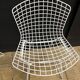 8 Vintage Harry Bertoia Wire Mesh Chairs White Lacquered Knoll