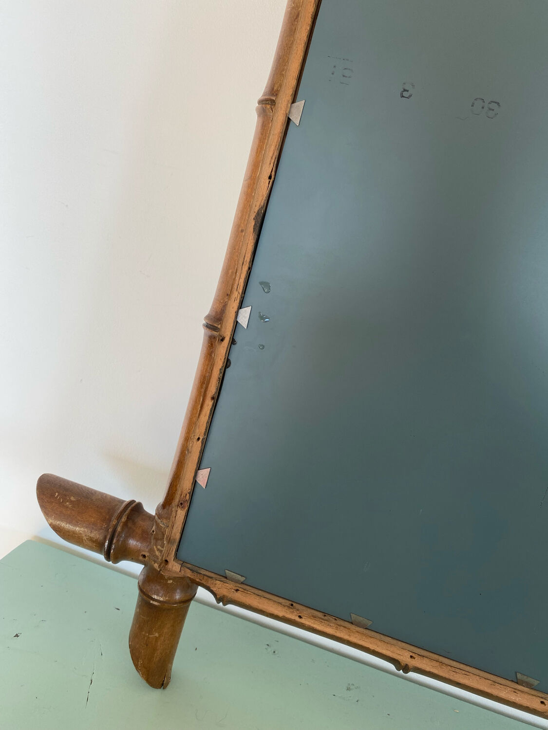 Vintage bamboo mirror, 90x65 cm