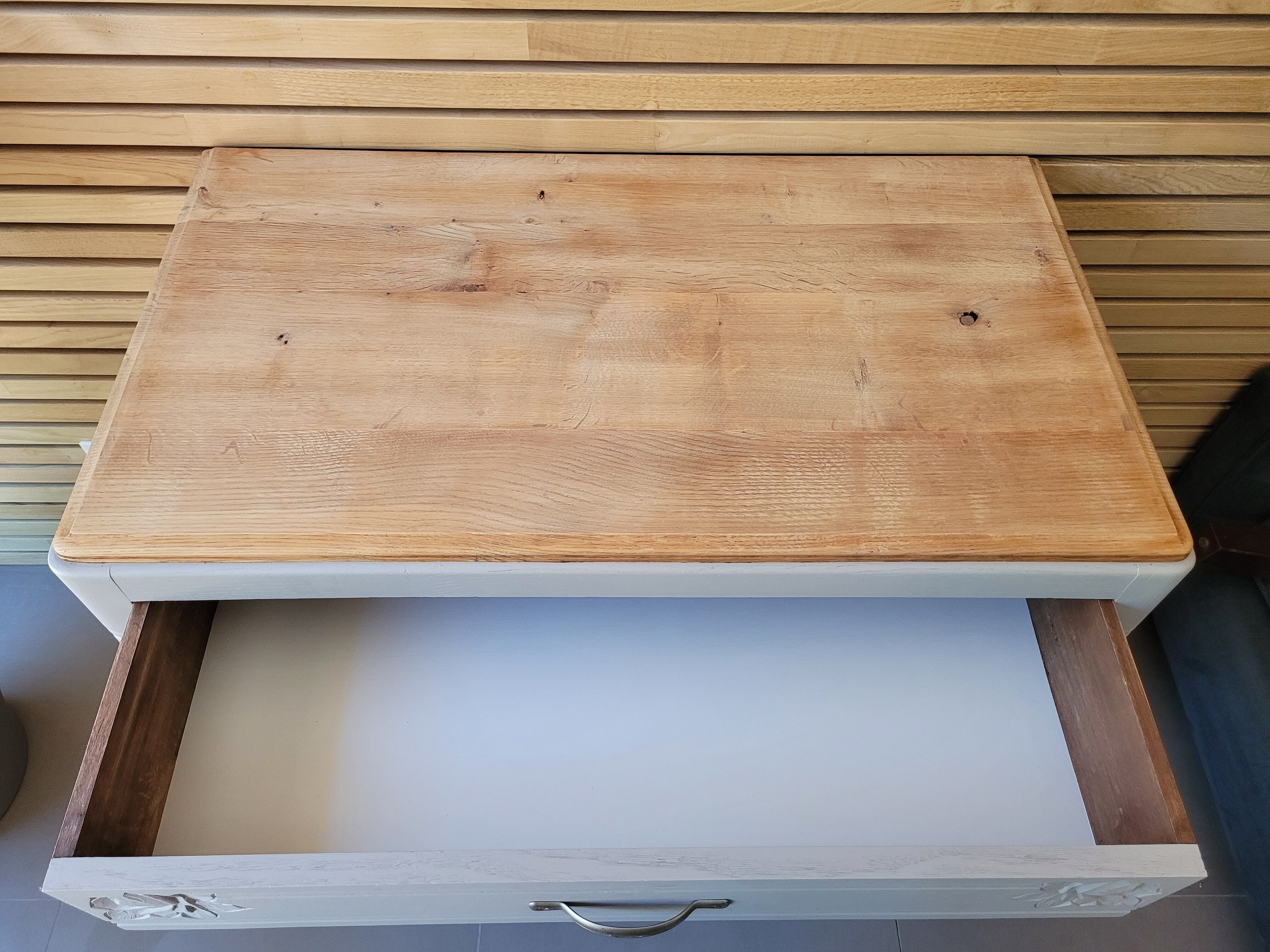 Art Deco chest of drawers with moustache encroachment