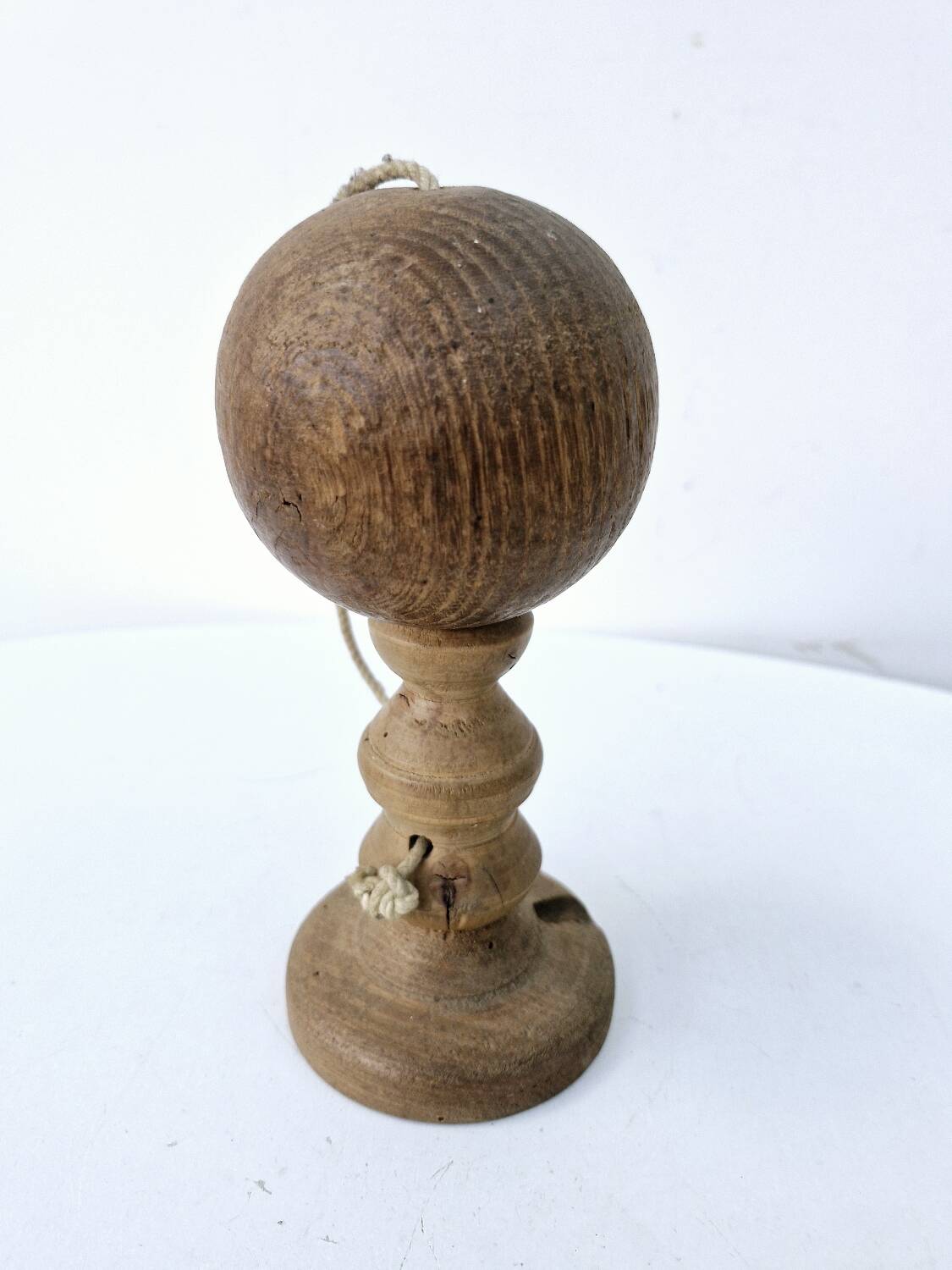 Old Bilboquet Wooden Popular Art Old Game H 18 cm