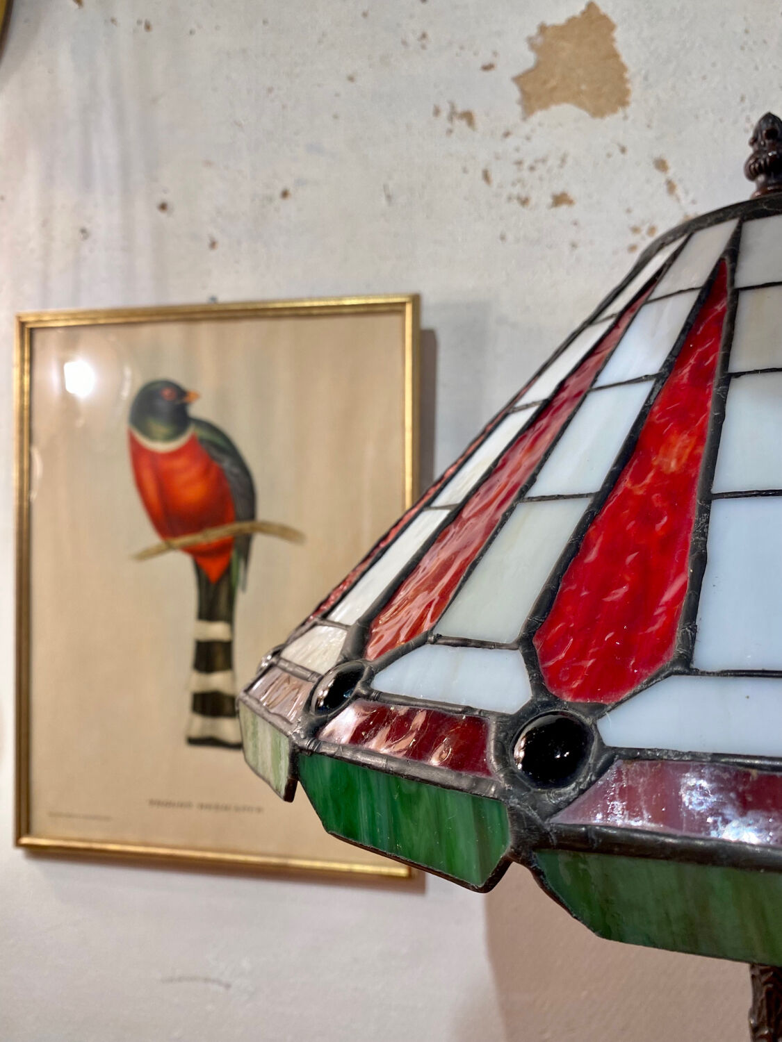 Tiffany style stained glass lamp