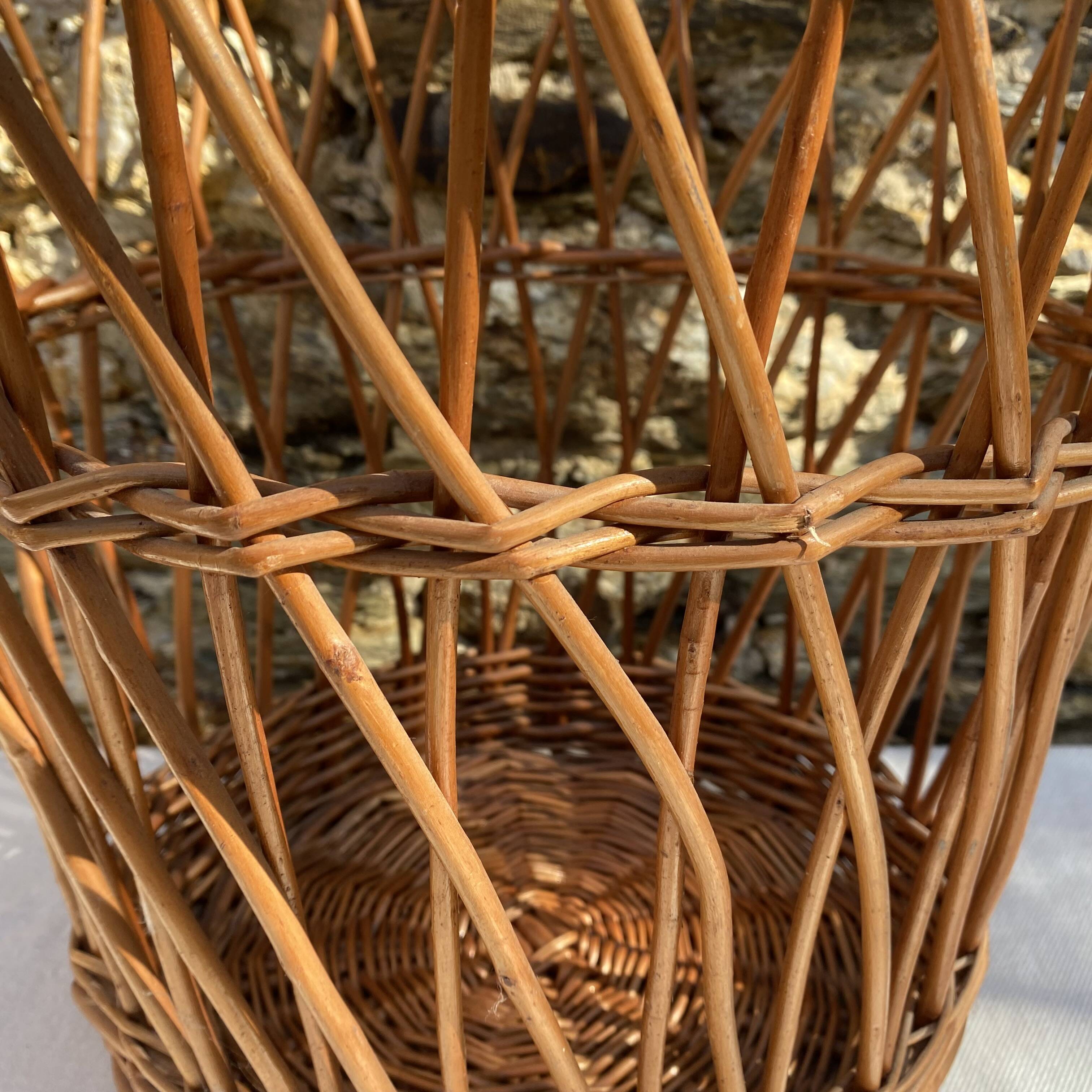 Large woven wicker basket