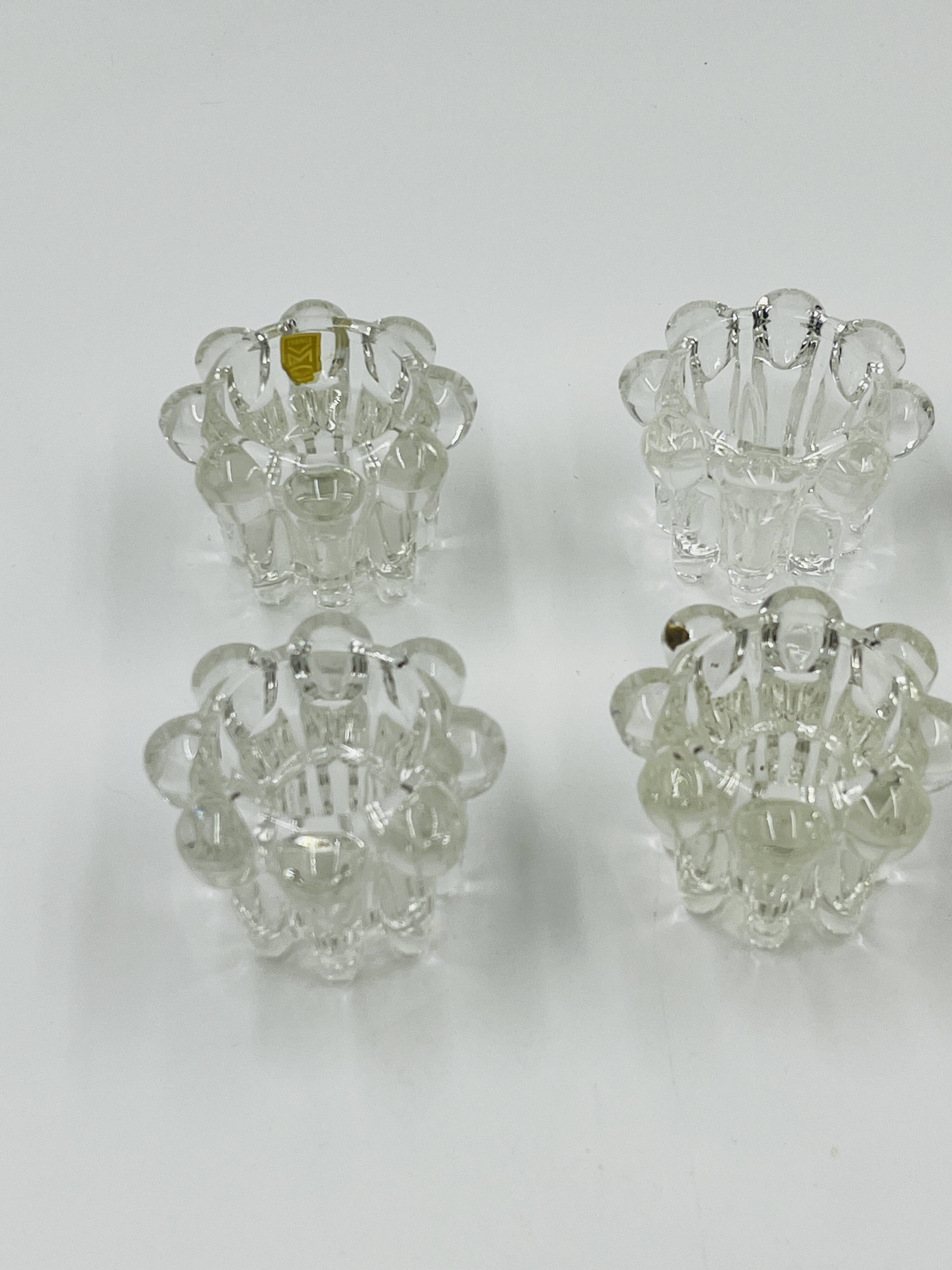 Set of 6 vintage flower candle holders by VMC Reims - 1960s