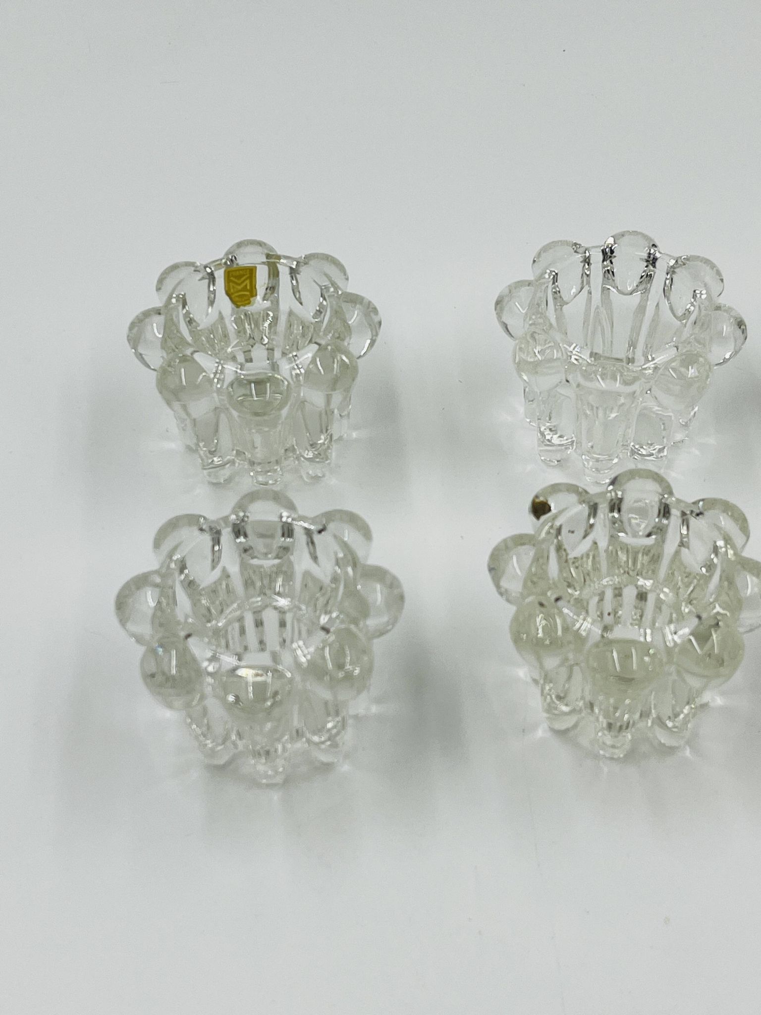 Set of 6 vintage flower candle holders by VMC Reims - 1960s