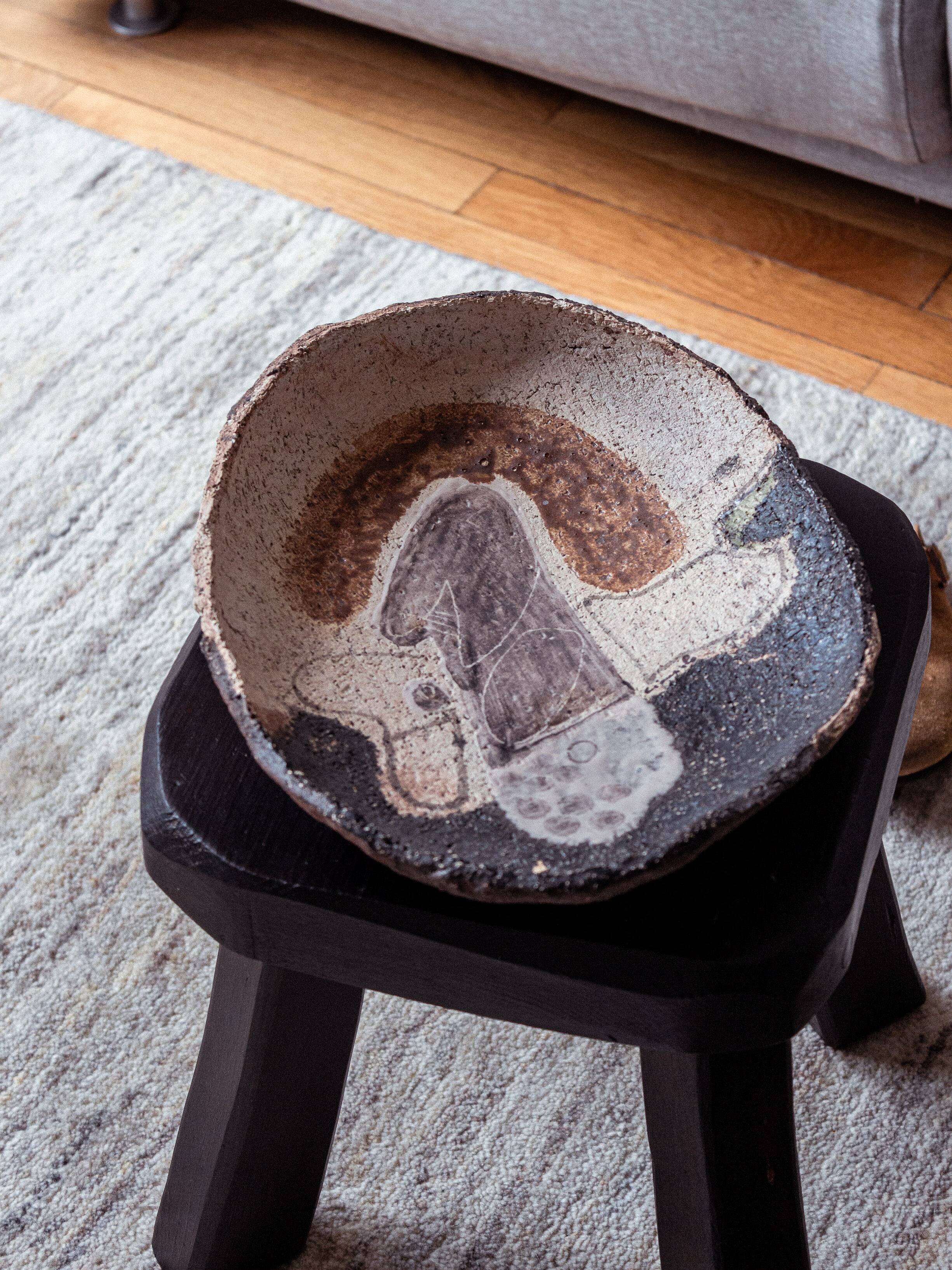 Bowl, centerpiece or fruit bowl, Cianciolo Ceramiche, Sicily, 1960/70