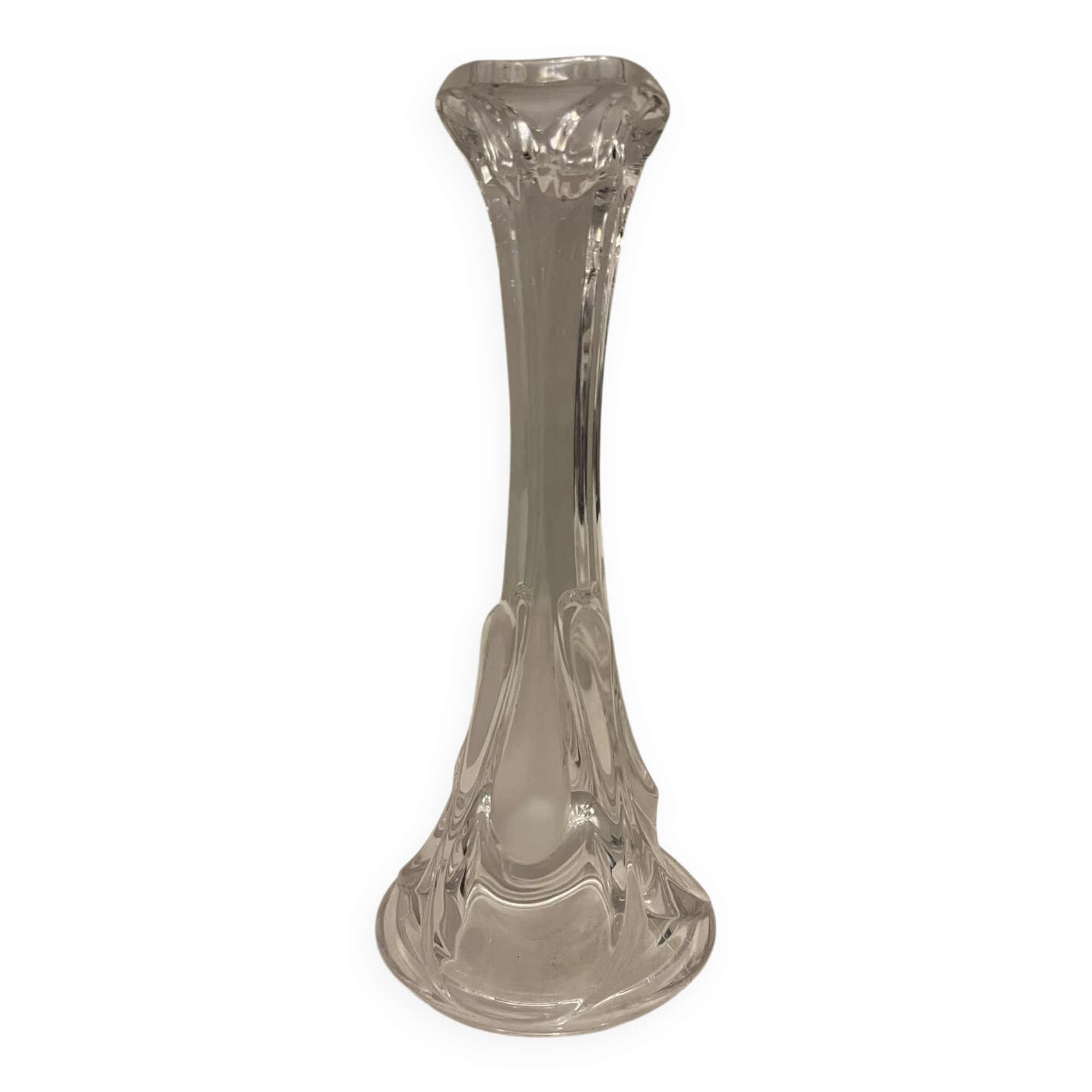 Molded glass candle holder