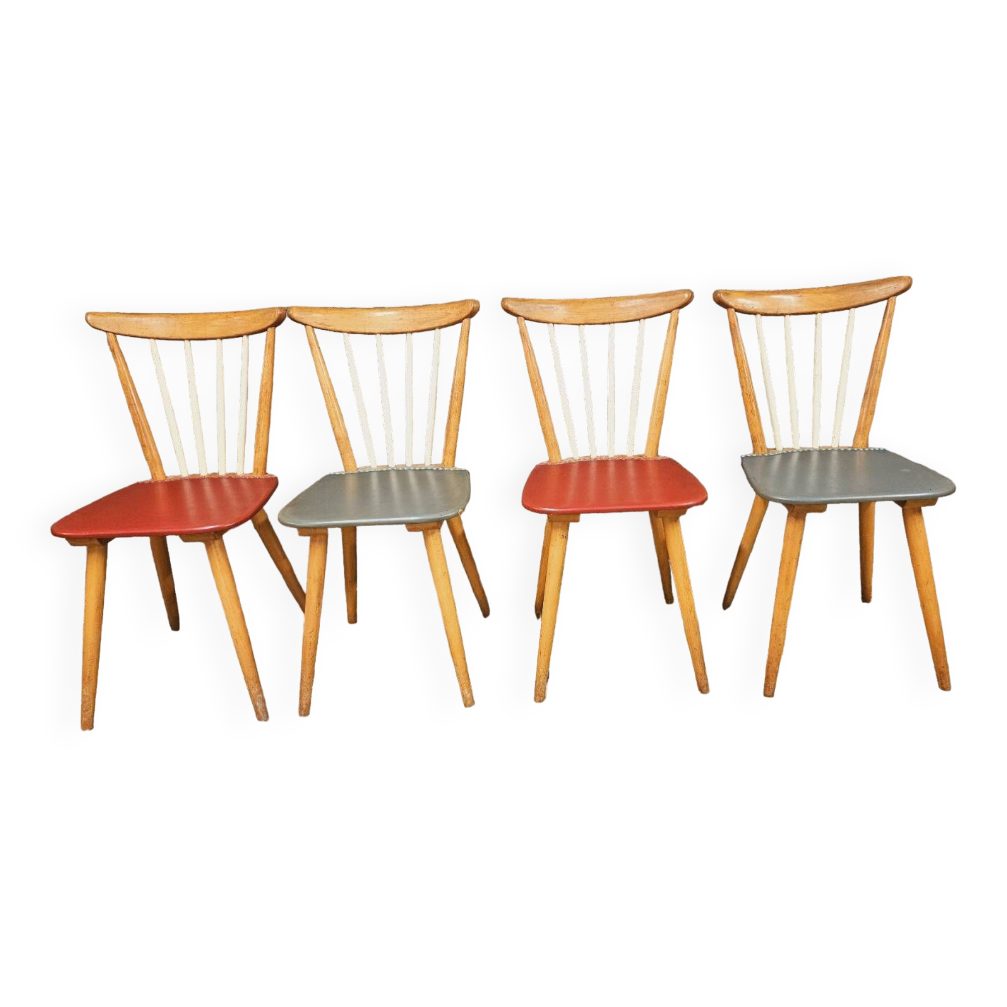 Set of 4 chairs with bars 1960