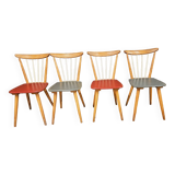 Set of 4 chairs with bars 1960