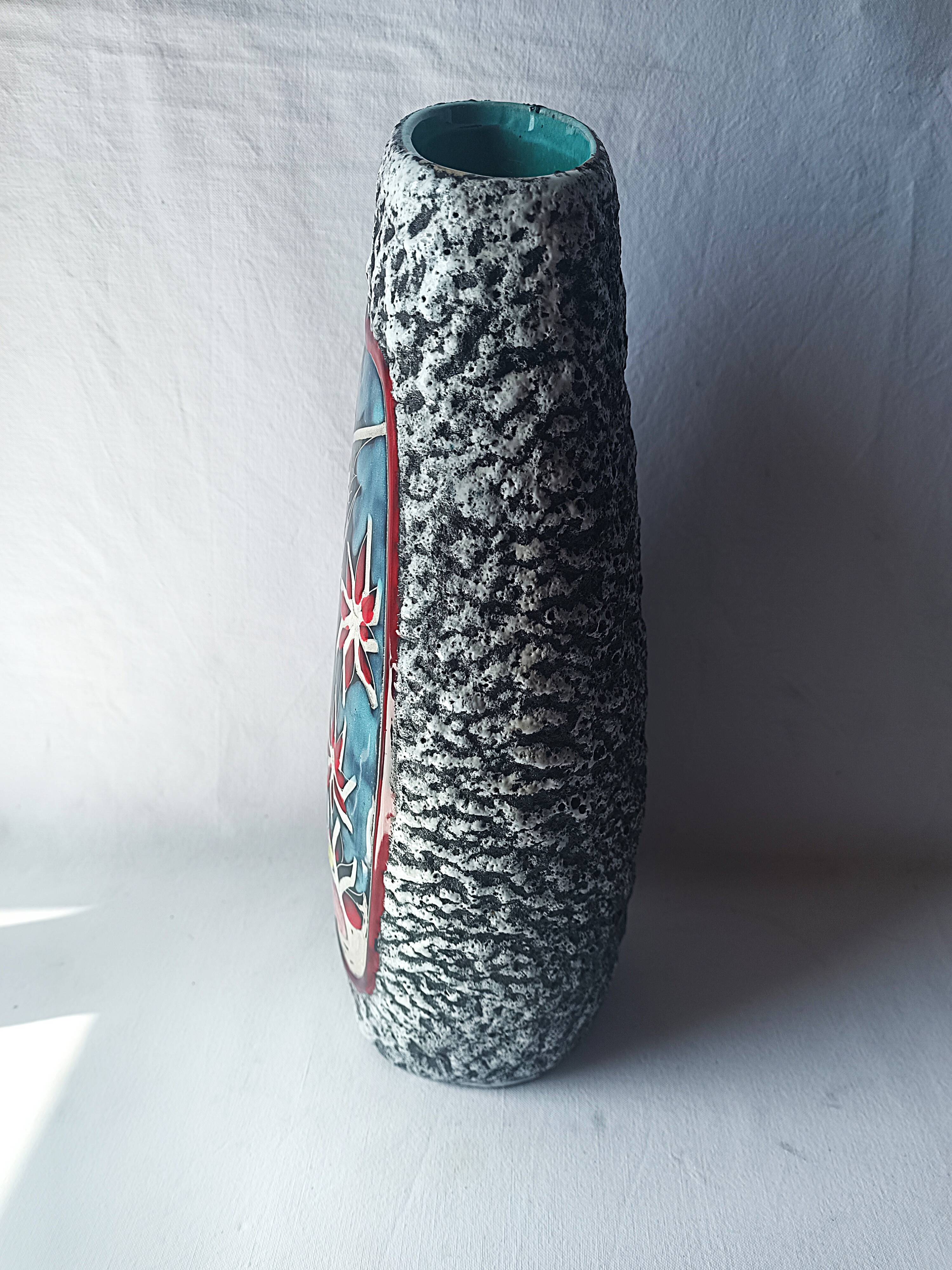 Vintage glazed ceramic vase interior decoration flower collection decor