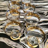 Gold-edged cut glasses