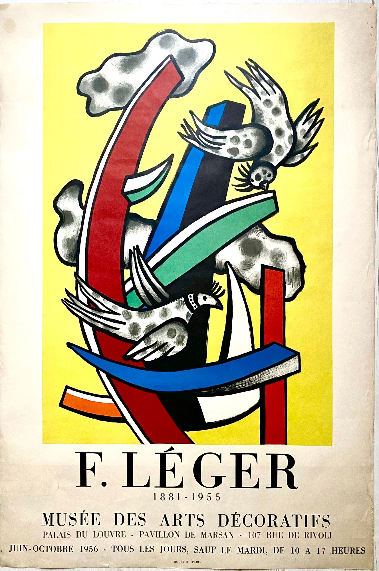 Fernand Leger, Original lithographic poster from the Museum of Decorative Arts, 1956