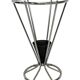 Vintage Umbrella stand chrome round black Dutch Art Deco