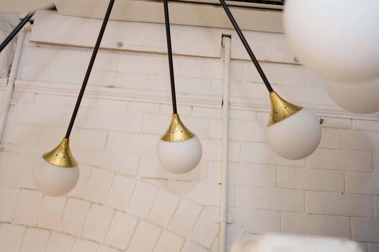 Italian metal and brass chandelier