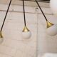 Italian metal and brass chandelier