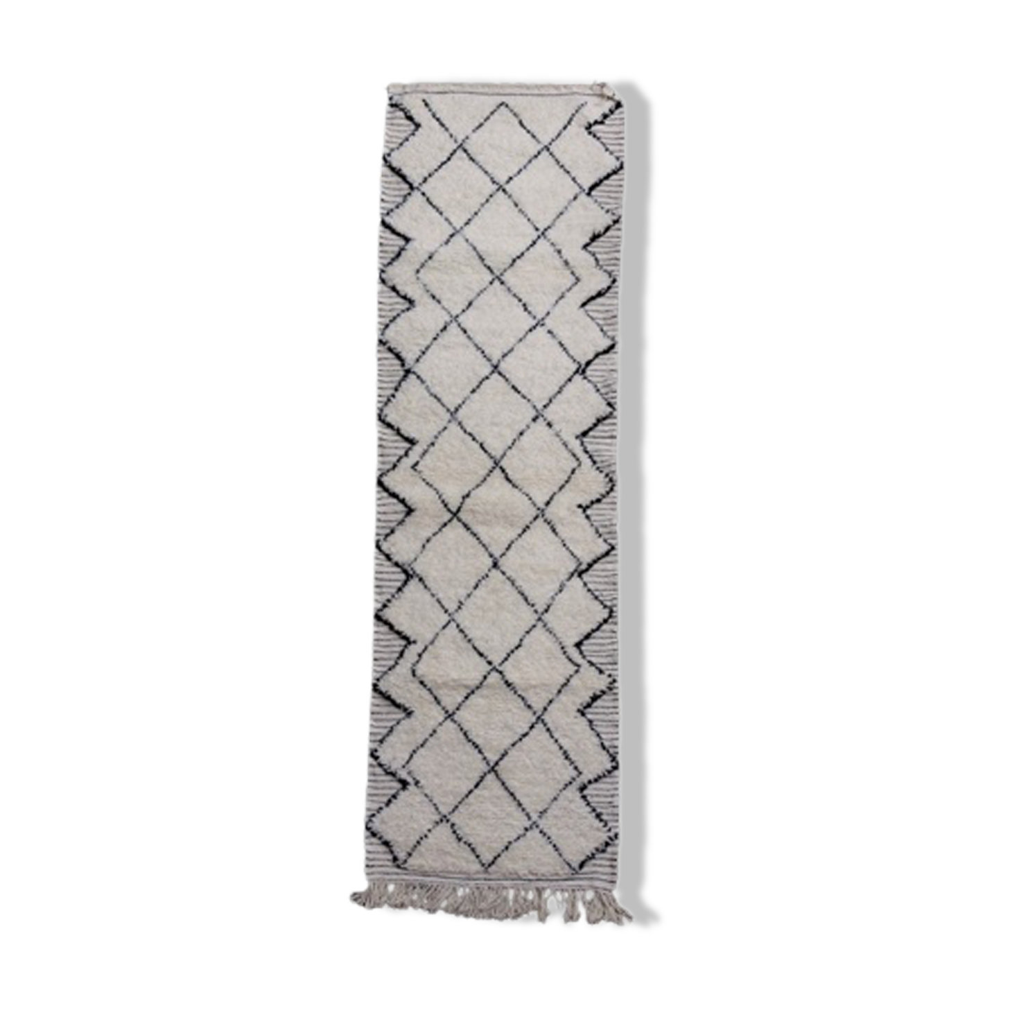 Berber corridor carpet black diamond 85x300 cm