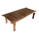 Large upcycled golden teak coffee table L1m60 W70 H45