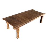Grande table basse en teck doré upcyclé L1m60 l70 H45