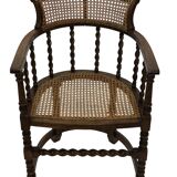 Antique Barley Twist, Rattan Seated Captains Chair easy chair Classic