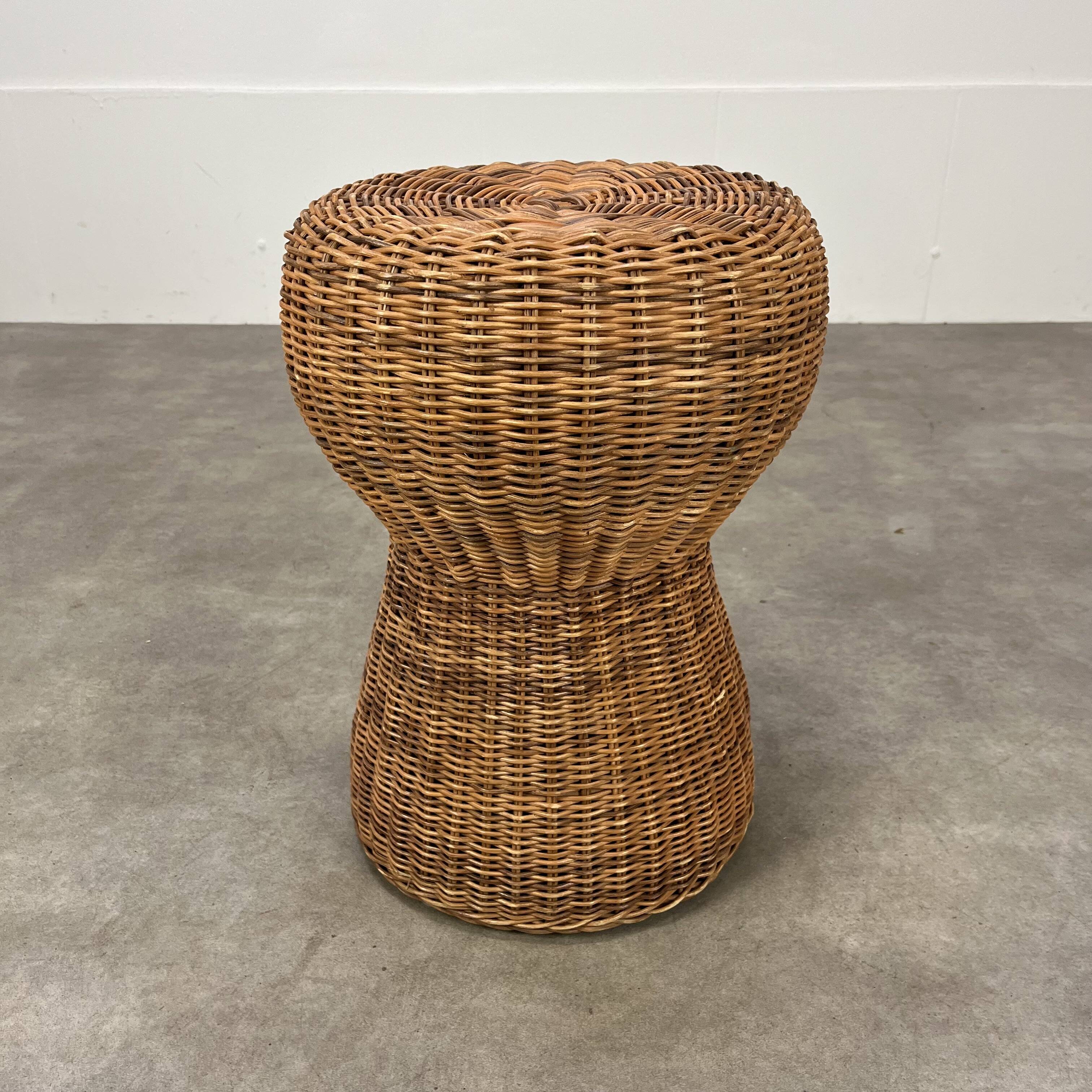 Champagne cork rattan stool