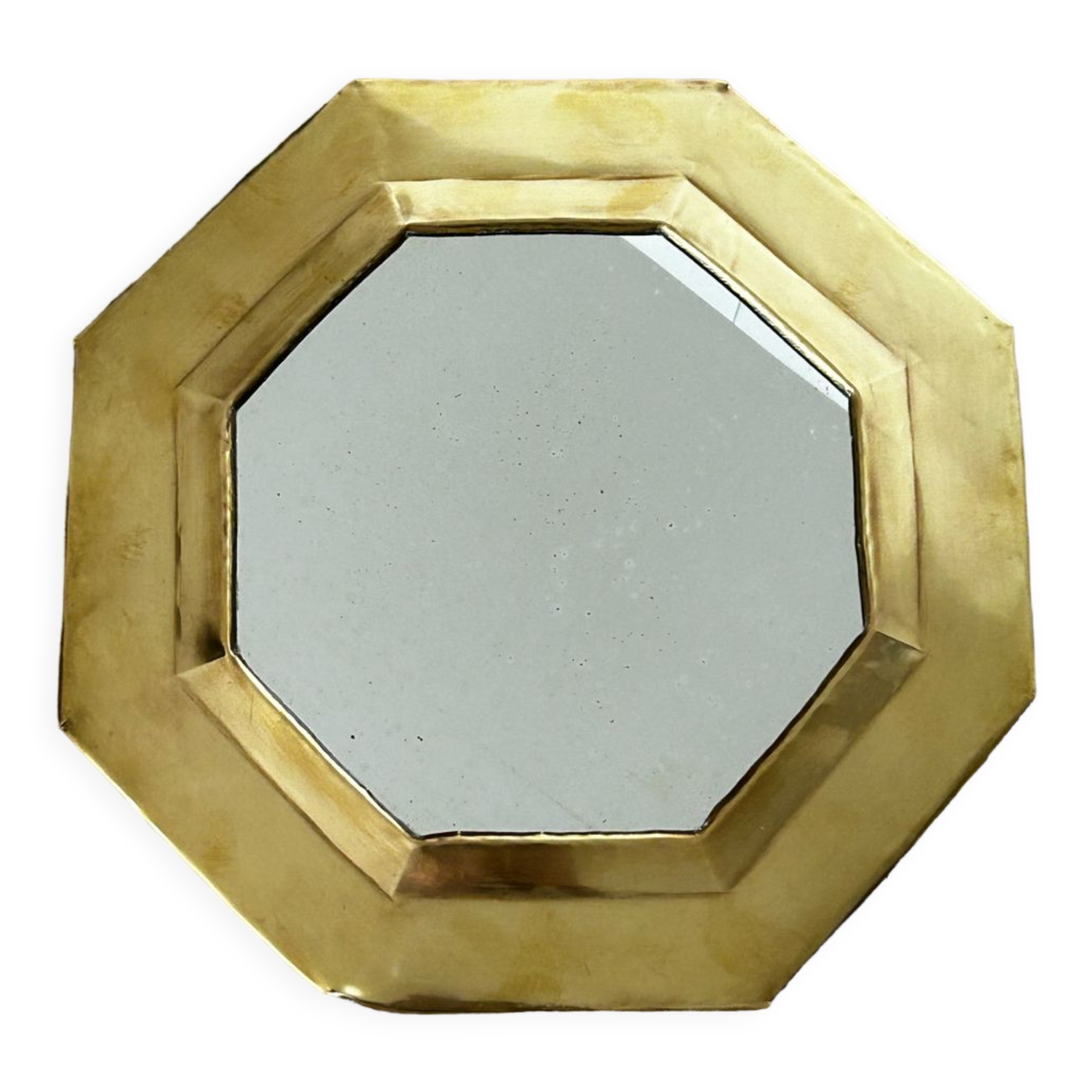 Brass mirror 32x32cm