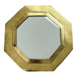 Brass mirror 32x32cm