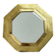 Brass mirror 32x32cm