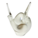 Lalique "sylvie" — dove vase in satin and polished pressed crystal