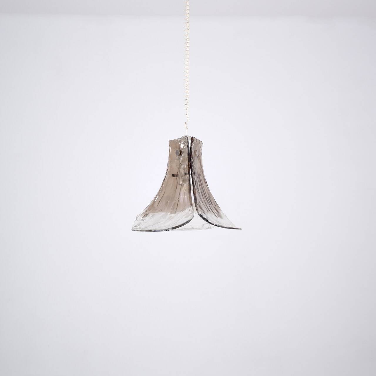 3 leafed murano glass pendant lamp by Carlo Nason for Mazzega