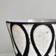 Black and white geometric ceramic planter