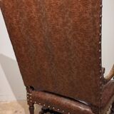 Pair of Louis XIII armchairs, 19th century