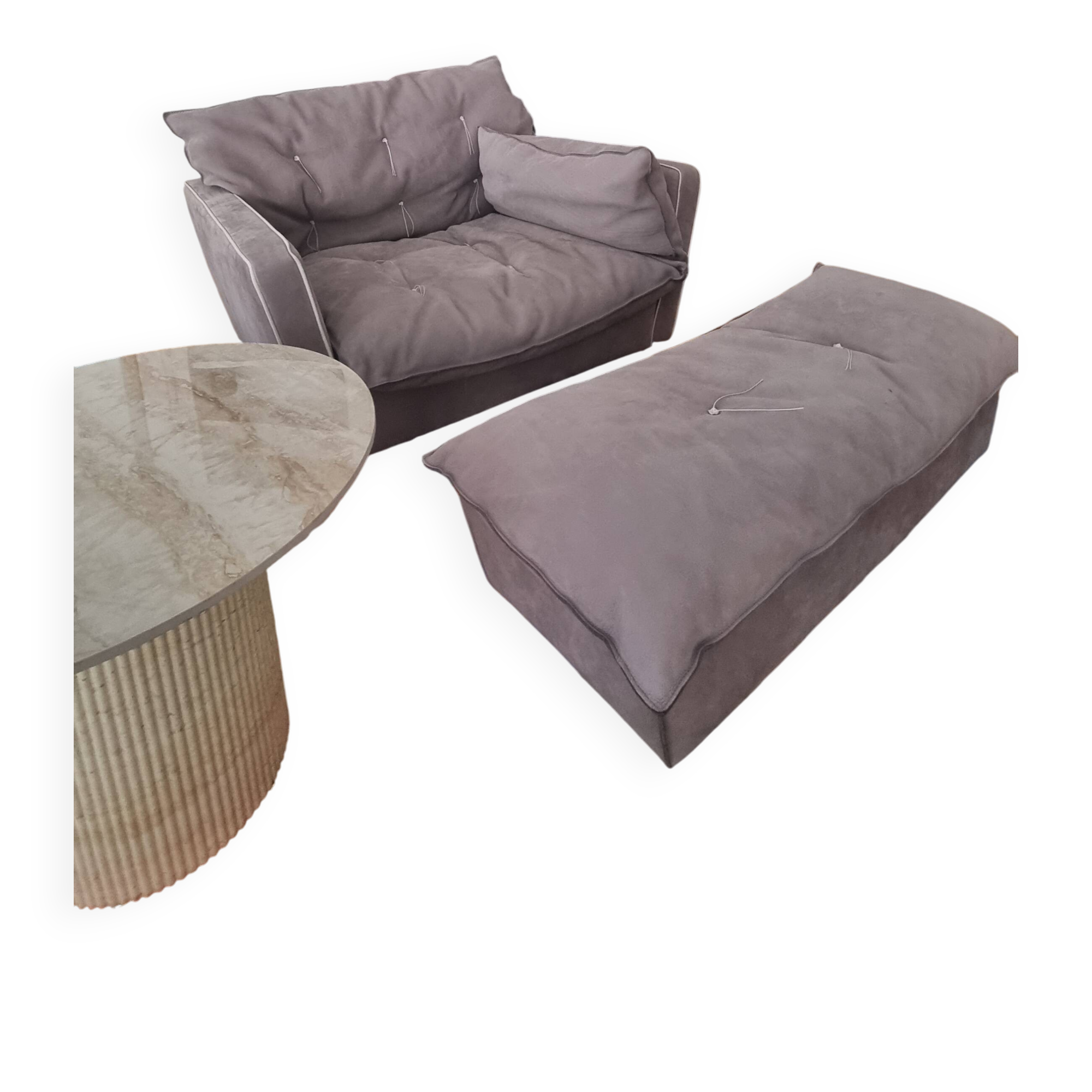 Sorrento Baxter Taupe Grey Armchair