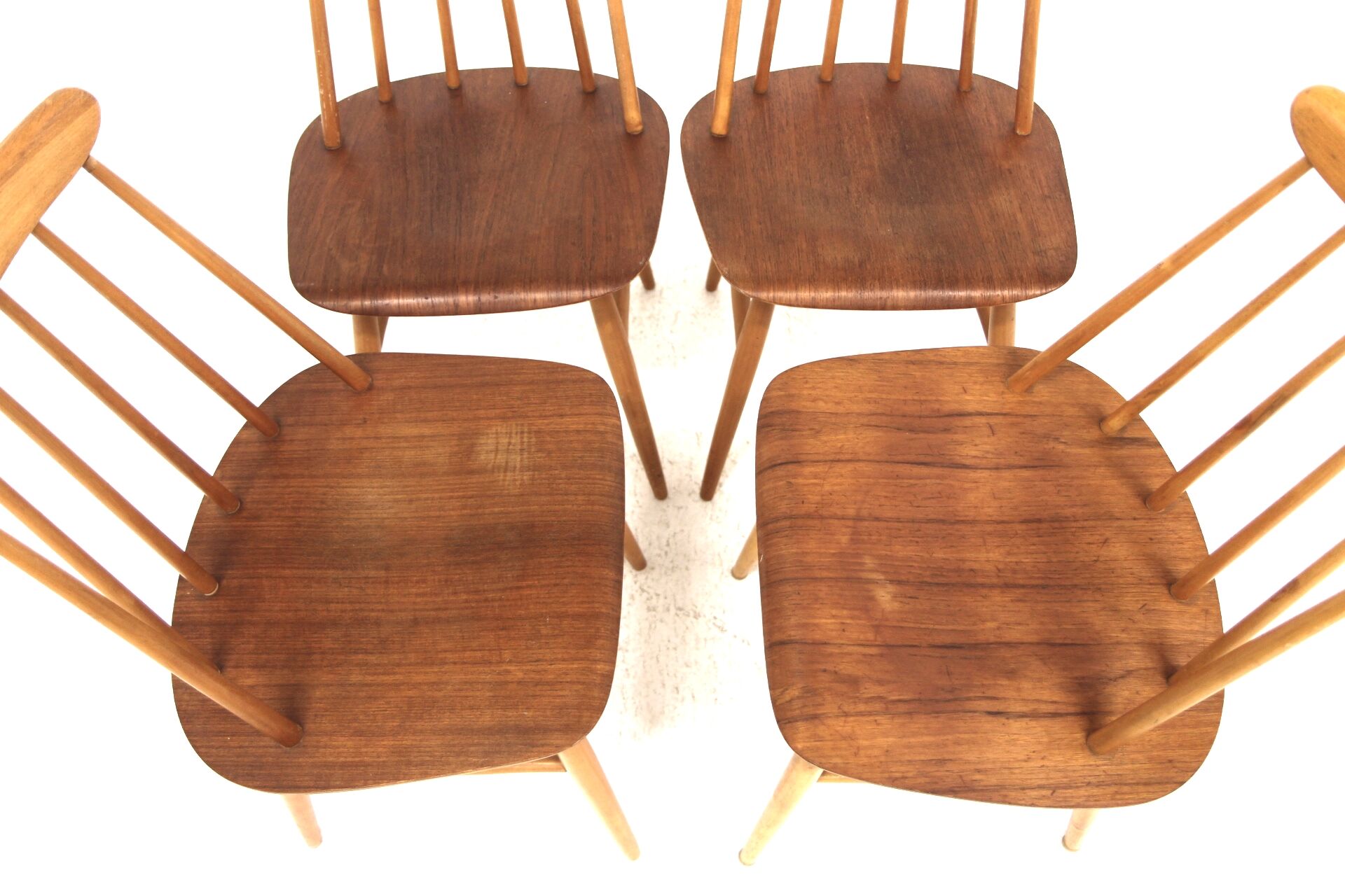 Set of 4 chairs "Fanett" Ilmari Tapiovaara Sweden 1960