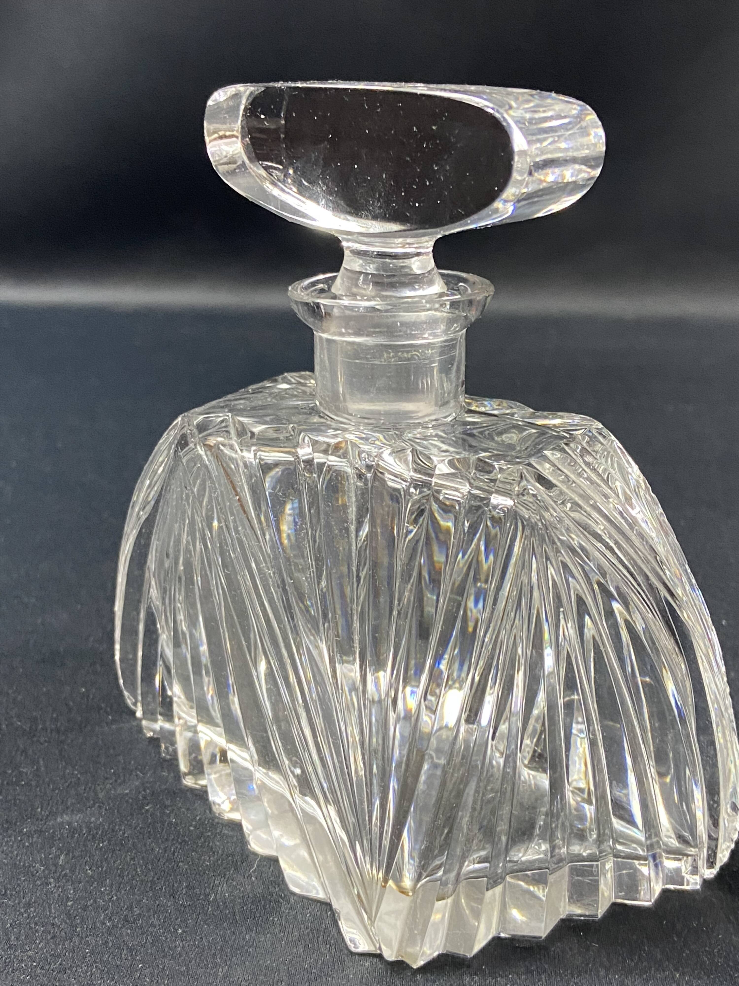 Bohemian cut crystal perfume bottle