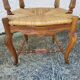 Provencal straw armchair in walnut